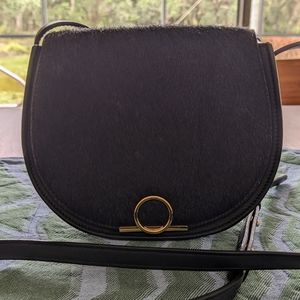 Cuyana Calf Hair Mini Saddle Bag